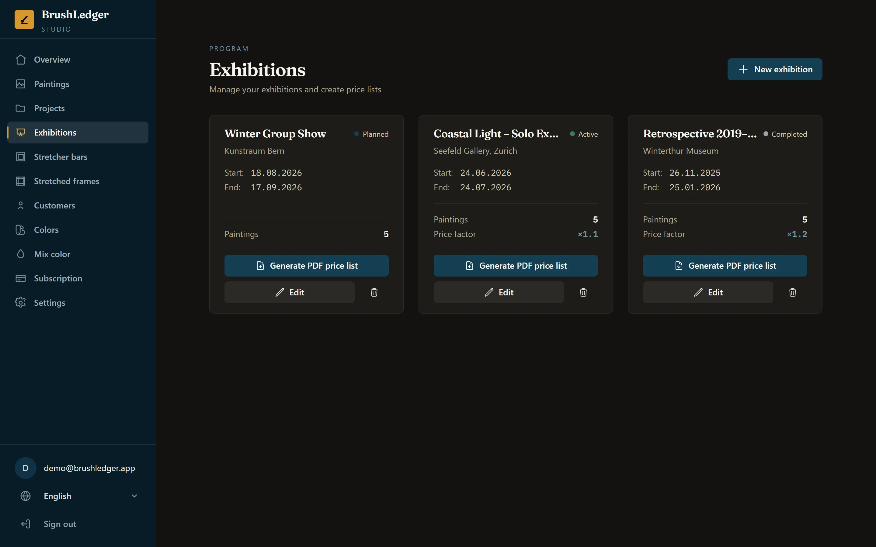 Exhibitions & PDF