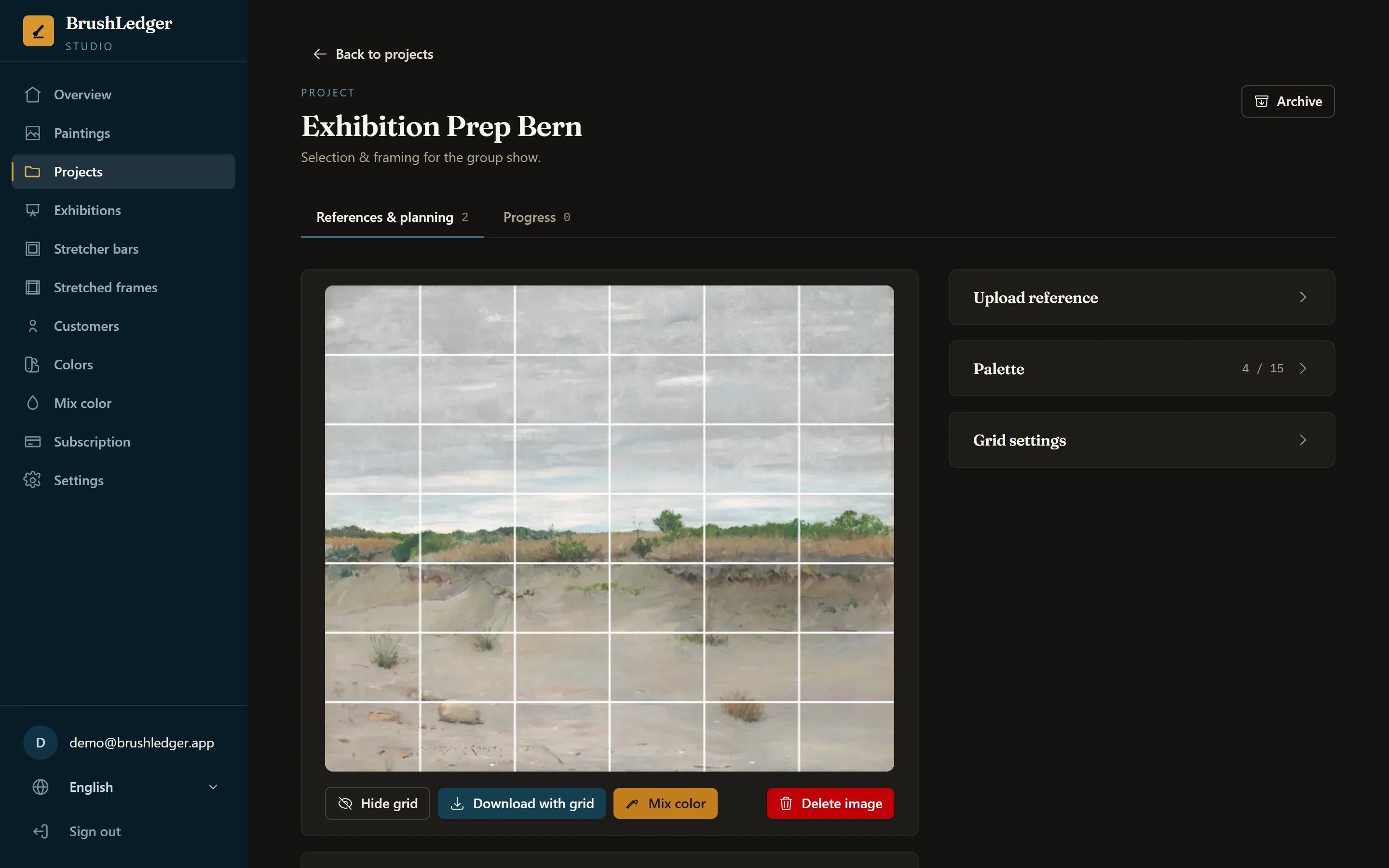 Project with grid